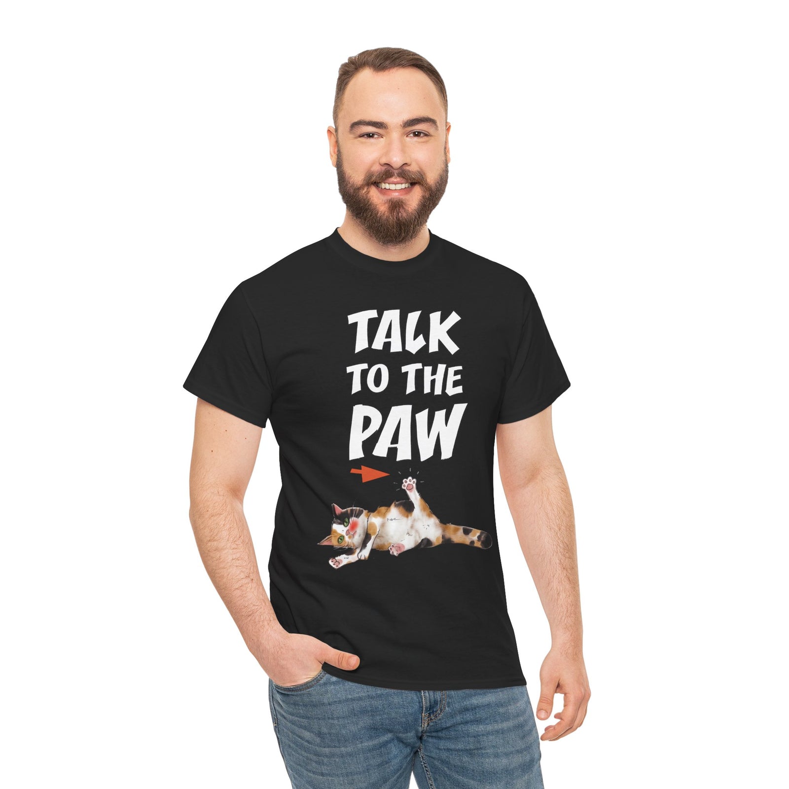 Talk To The Paw T-Shirt — Funny Sarcastic Calico Cat Tee