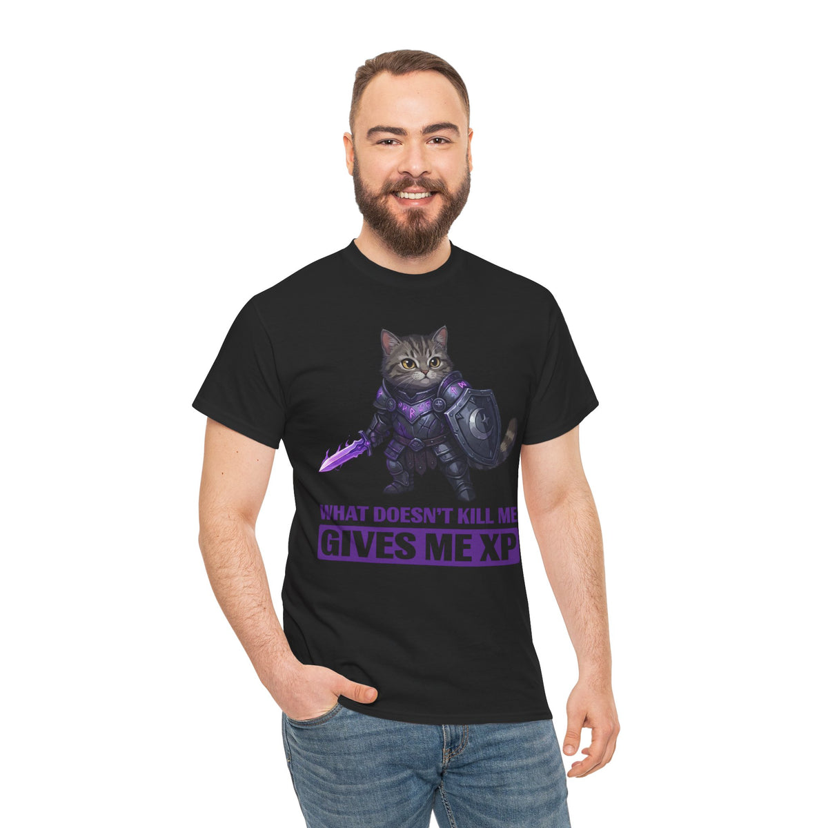 What Doesn't Kill Me Gives Me XP Cat T-Shirt