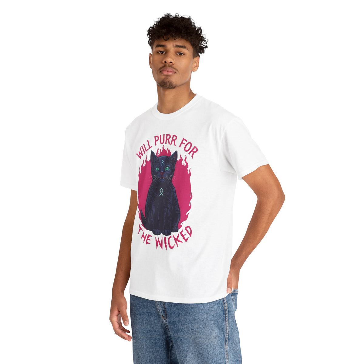 Will Purr For the Wicked Black Cat T-Shirt