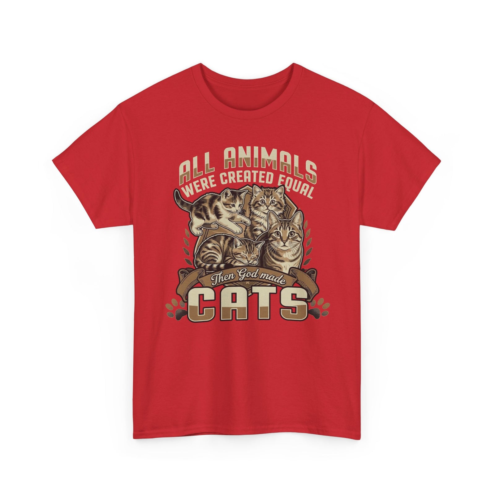 All Animals Were Created Equal Then God Made Cats Graphic Shirt