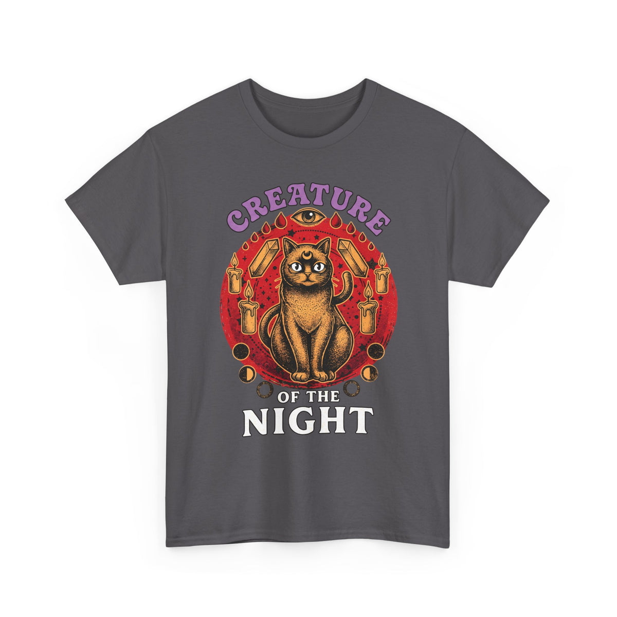 Creature Of The Night Cat T-Shirt — Mystical Occult Black Cat Graphic Tee