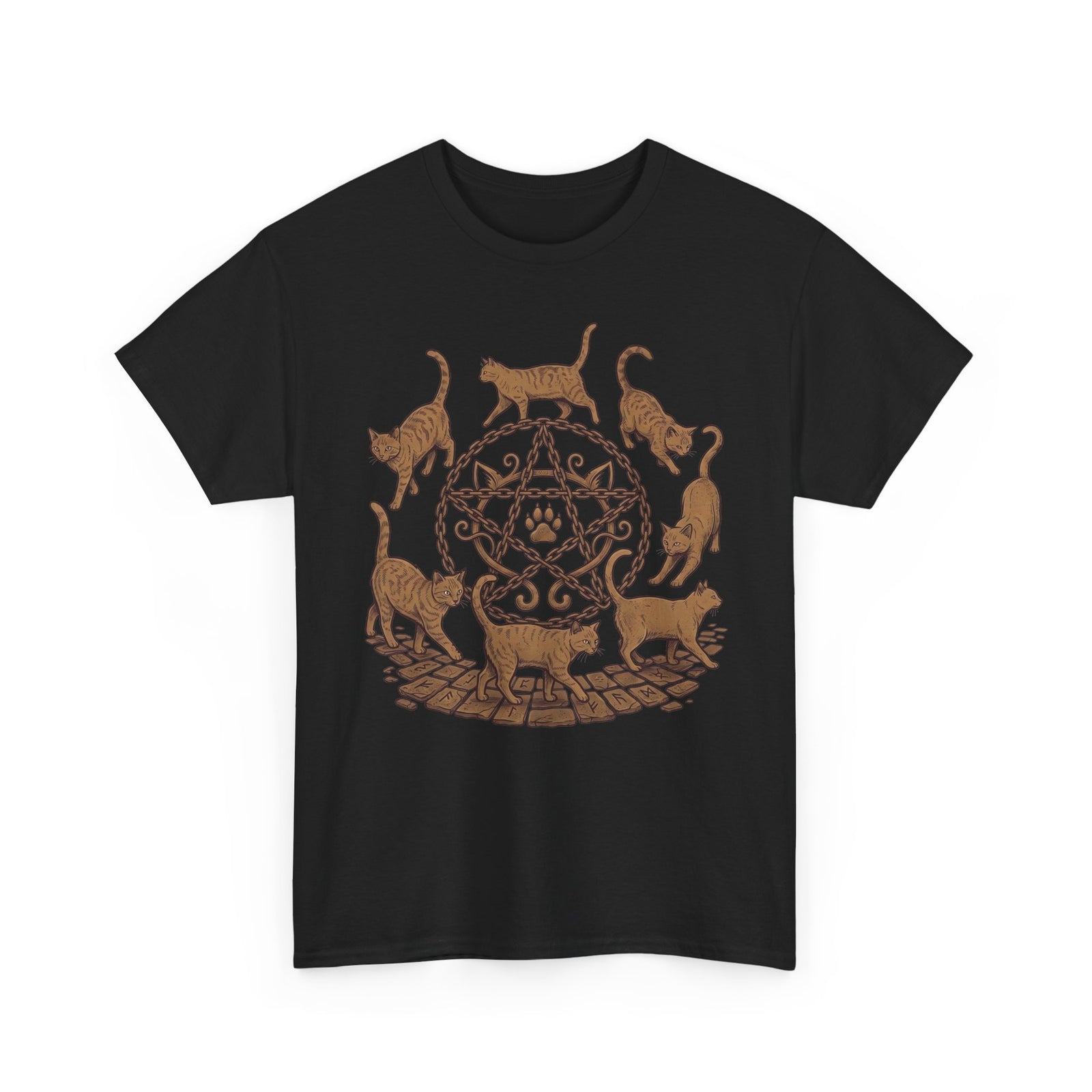 Witchy Cat Pentagram Tee