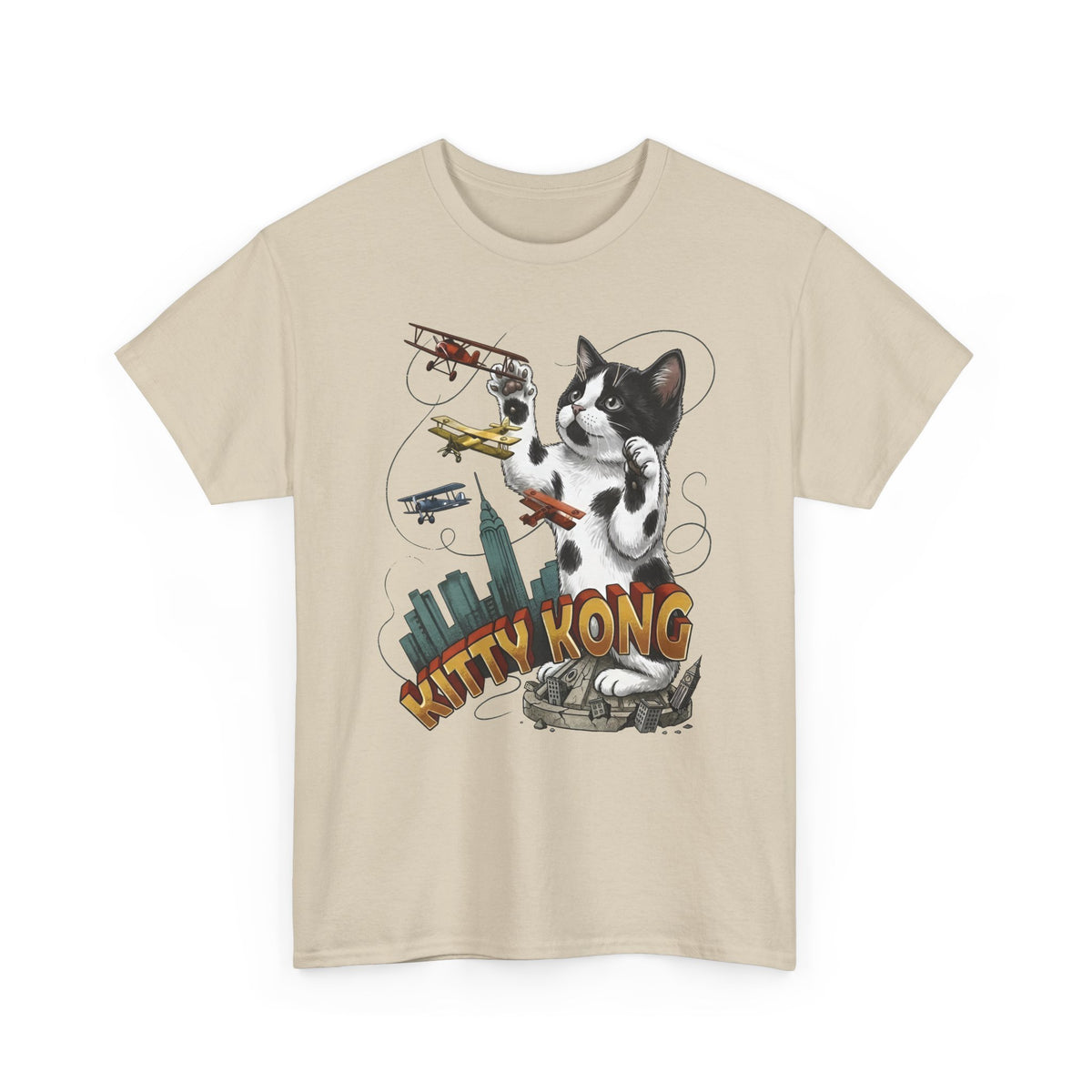 Kittie Kong Parody Cat T-Shirt — Funny Vintage-Style Cat Tee