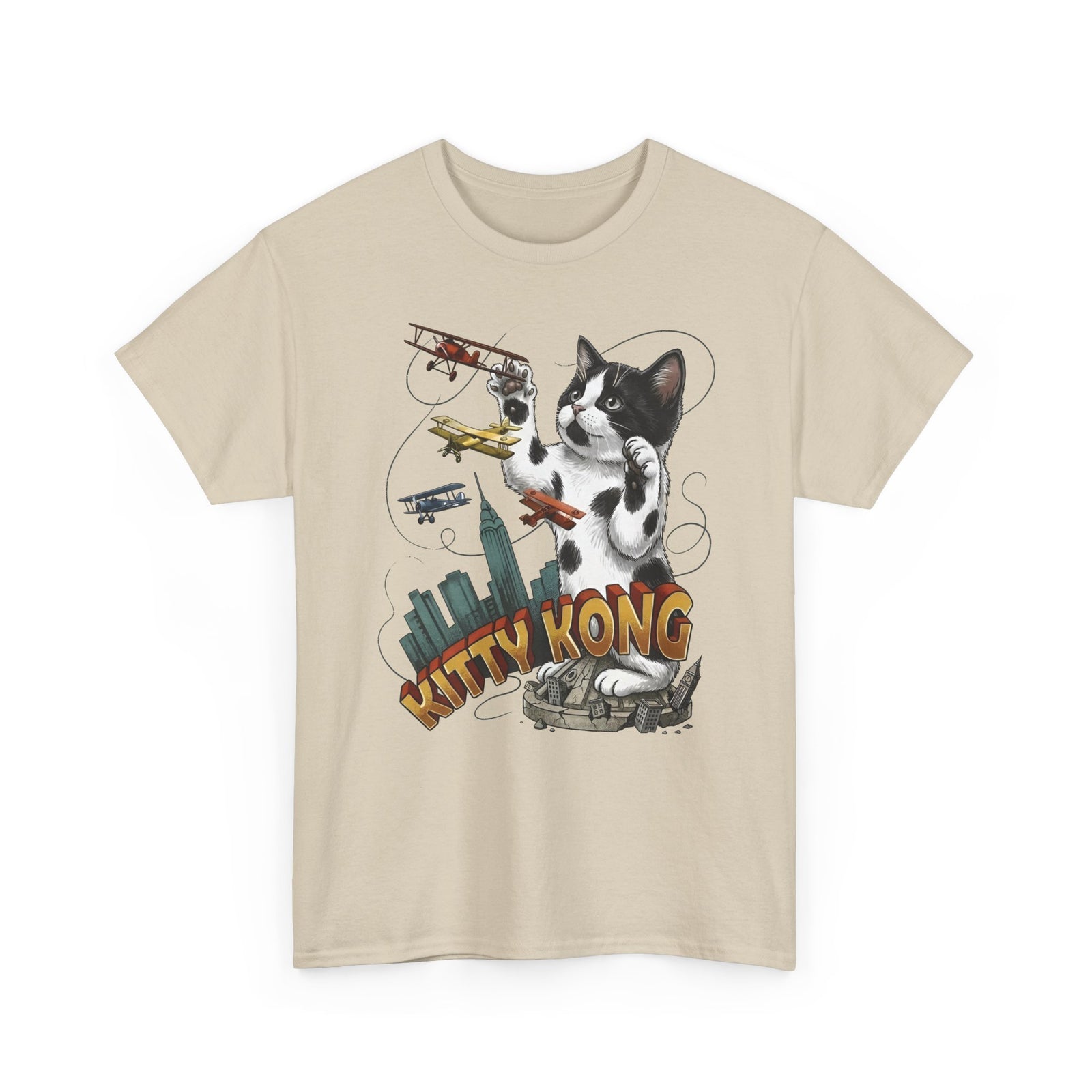 Kittie Kong Parody Cat T-Shirt — Funny Vintage-Style Cat Tee