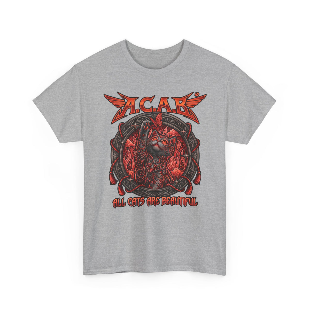 ACAB All Cats Are Beautiful T-Shirt — Heavy Metal Punk Feline Graphic Tee
