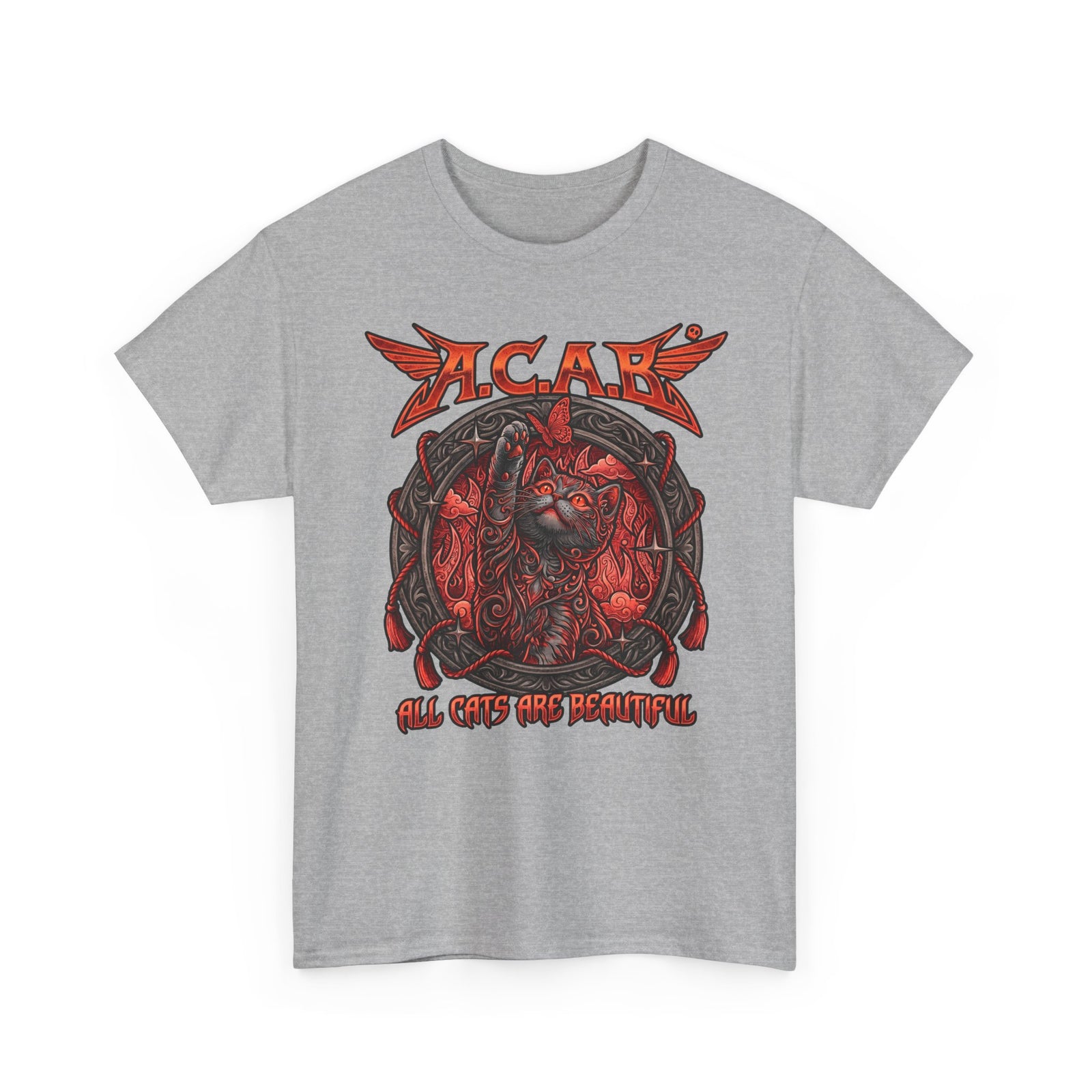 ACAB All Cats Are Beautiful T-Shirt — Heavy Metal Punk Feline Graphic Tee