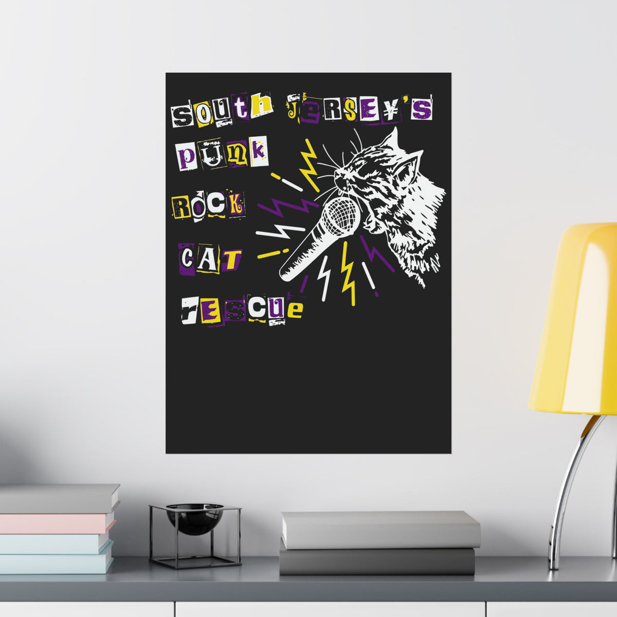 Punk Rock Cat Poster Graphic Band Poster