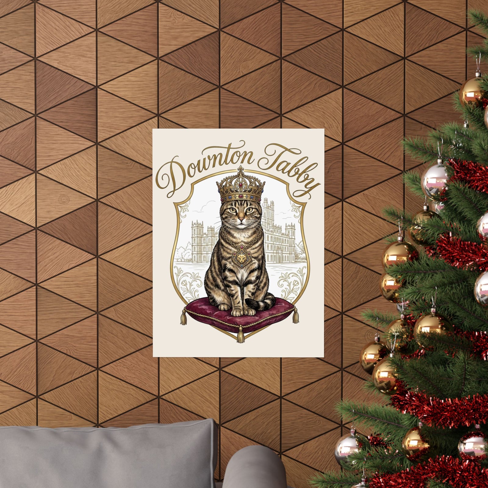 Downton Abbey Cat Parody Poster — Funny Period Drama Cat Poster