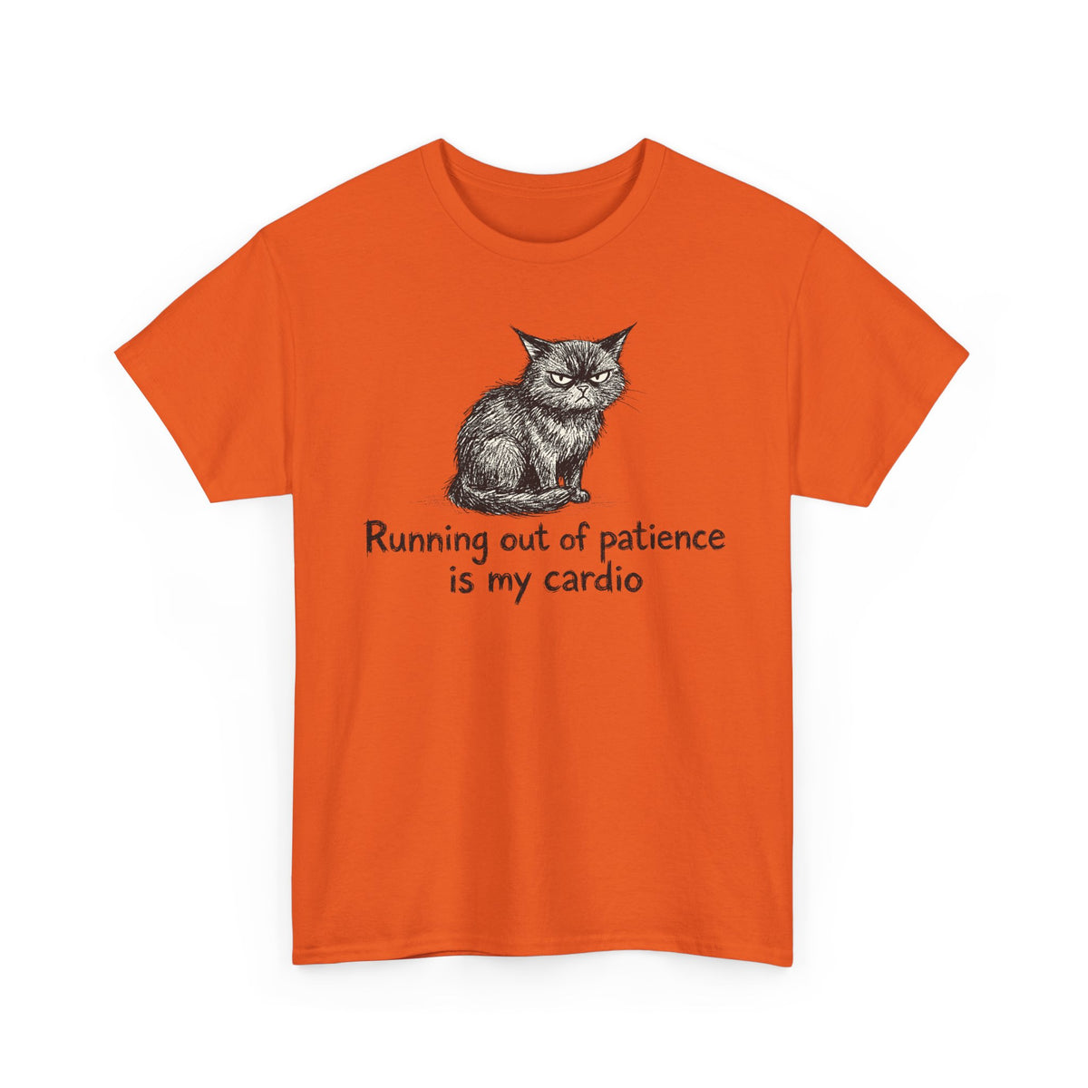 Running Out Of Patience Is My Cardio Cat T-Shirt