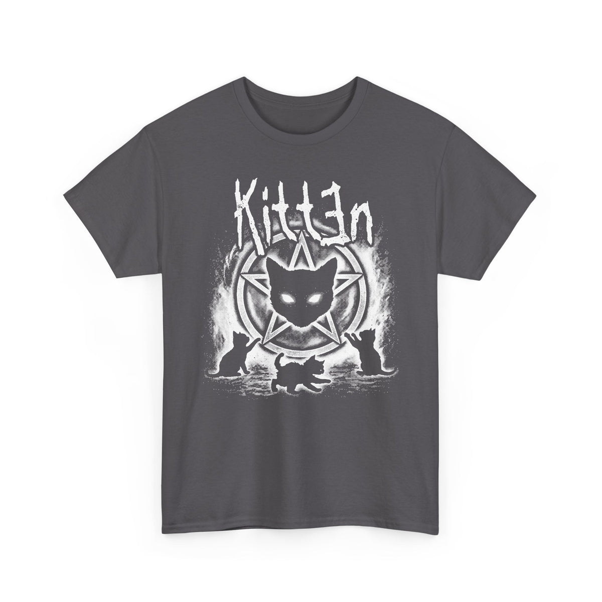Cat Sin T-Shirt — Gothic Black Cat Pentagram Tee