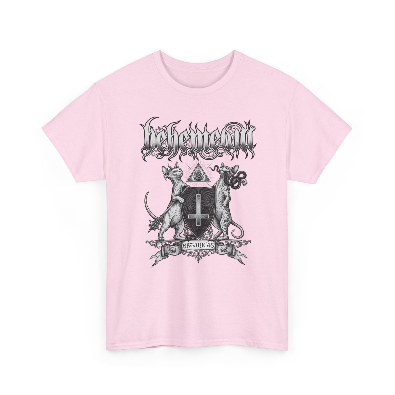 Satanicat Behemeow T-Shirt — Gothic Cat Graphic Tee