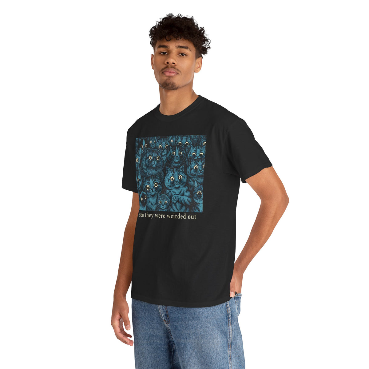 “Even Cats Were Weirded Out” T-Shirt — Funny Cat Graphic Tee