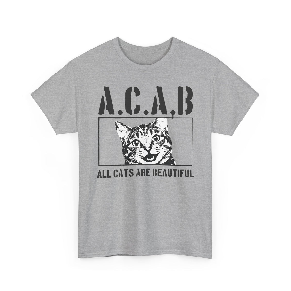 ACAB “All Cats Are Beautiful” T-Shirt — Cute Cat Lover Graphic Tee