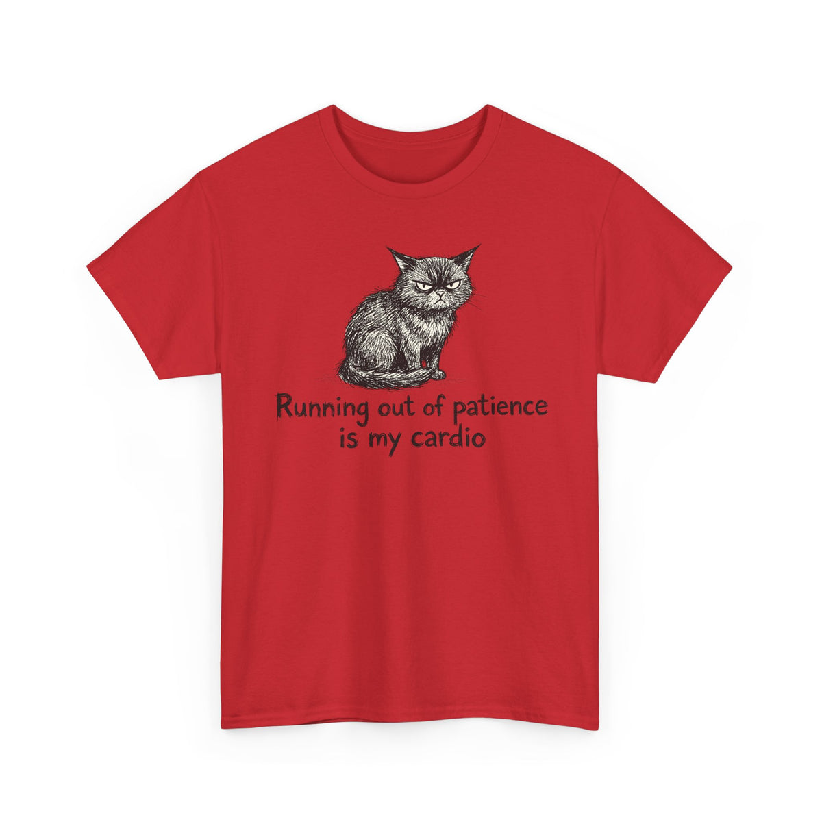 Running Out Of Patience Is My Cardio Cat T-Shirt
