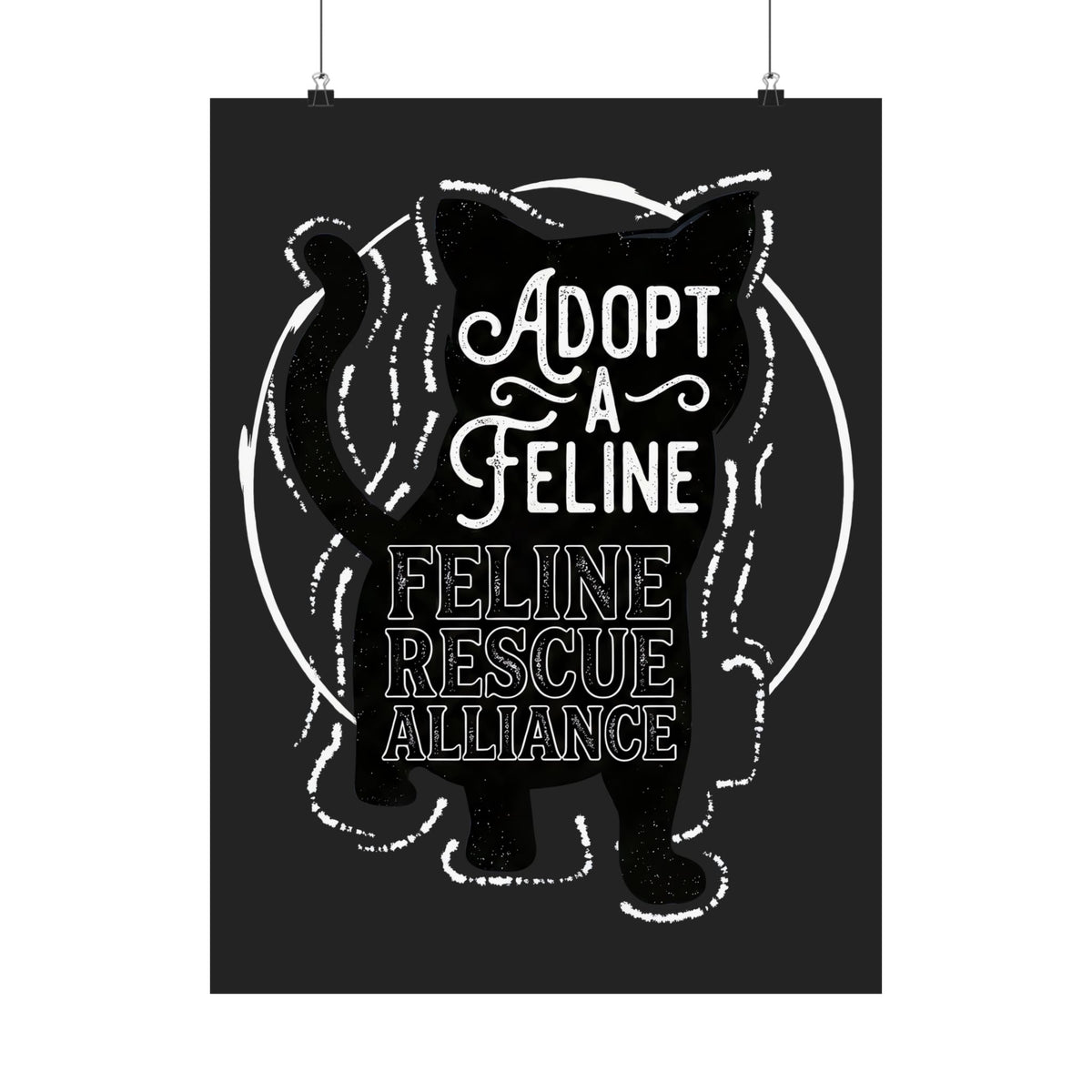 Adopt a Feline Poster – Feline Rescue Alliance Cat Poster, Cat Lover Graphic Poster