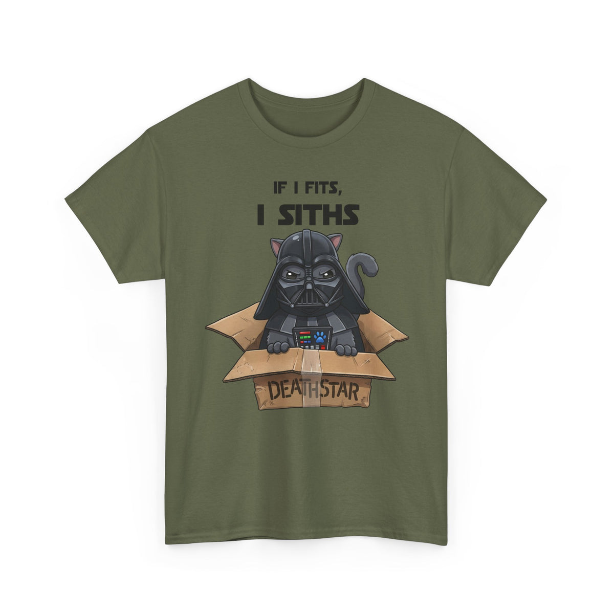 Space Villain Kitten Retro Galaxy Cat T-Shirt Funny Cat in Box Graphic Tee