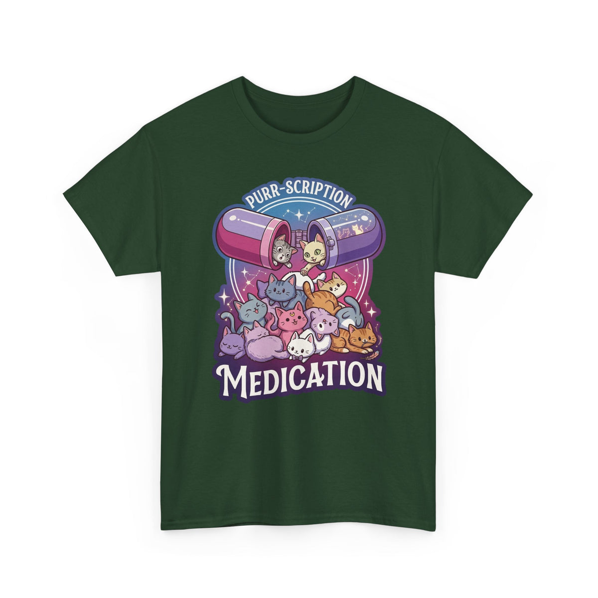 Purr‑Scription Medication Cat T-Shirt