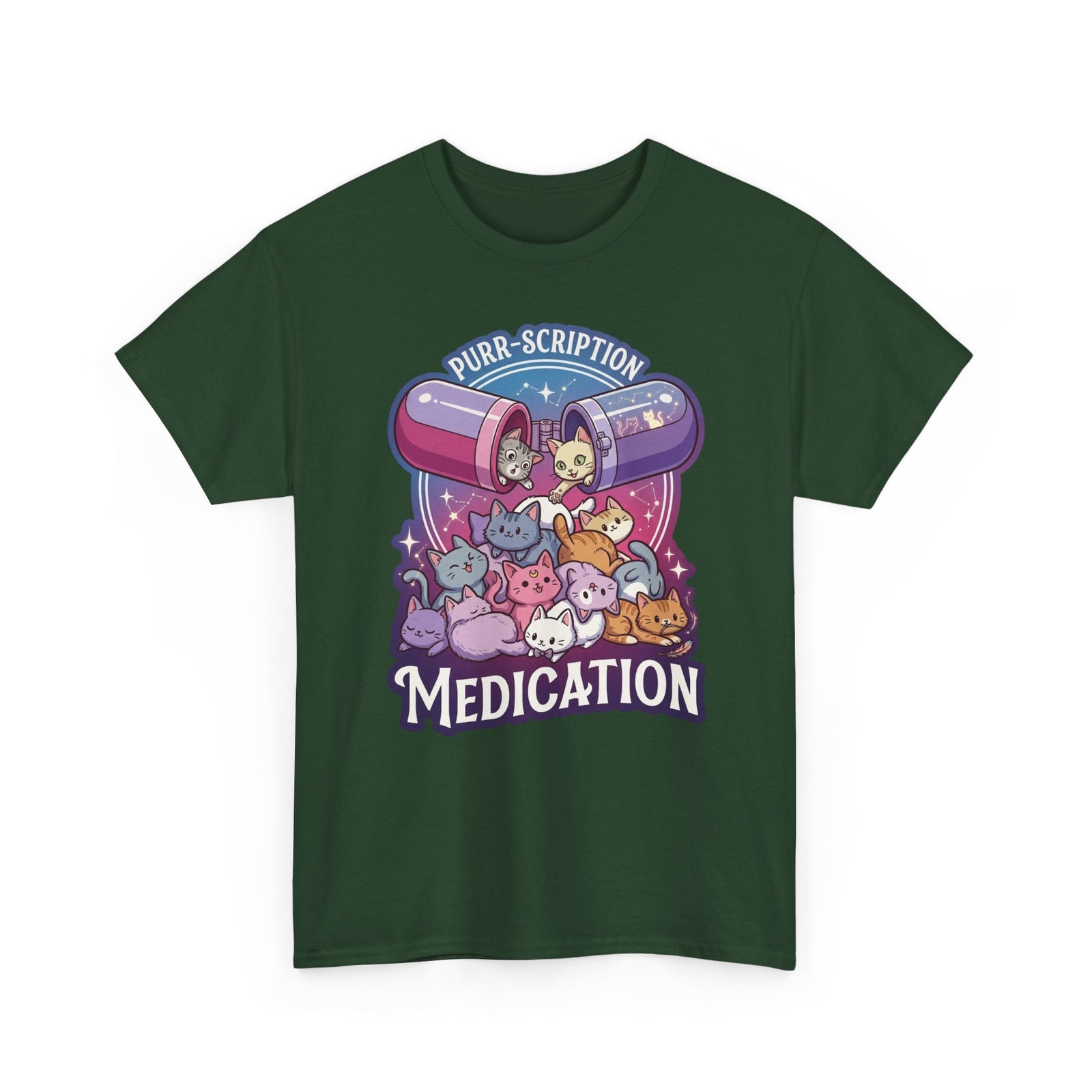 Purr‑Scription Medication Cat T-Shirt