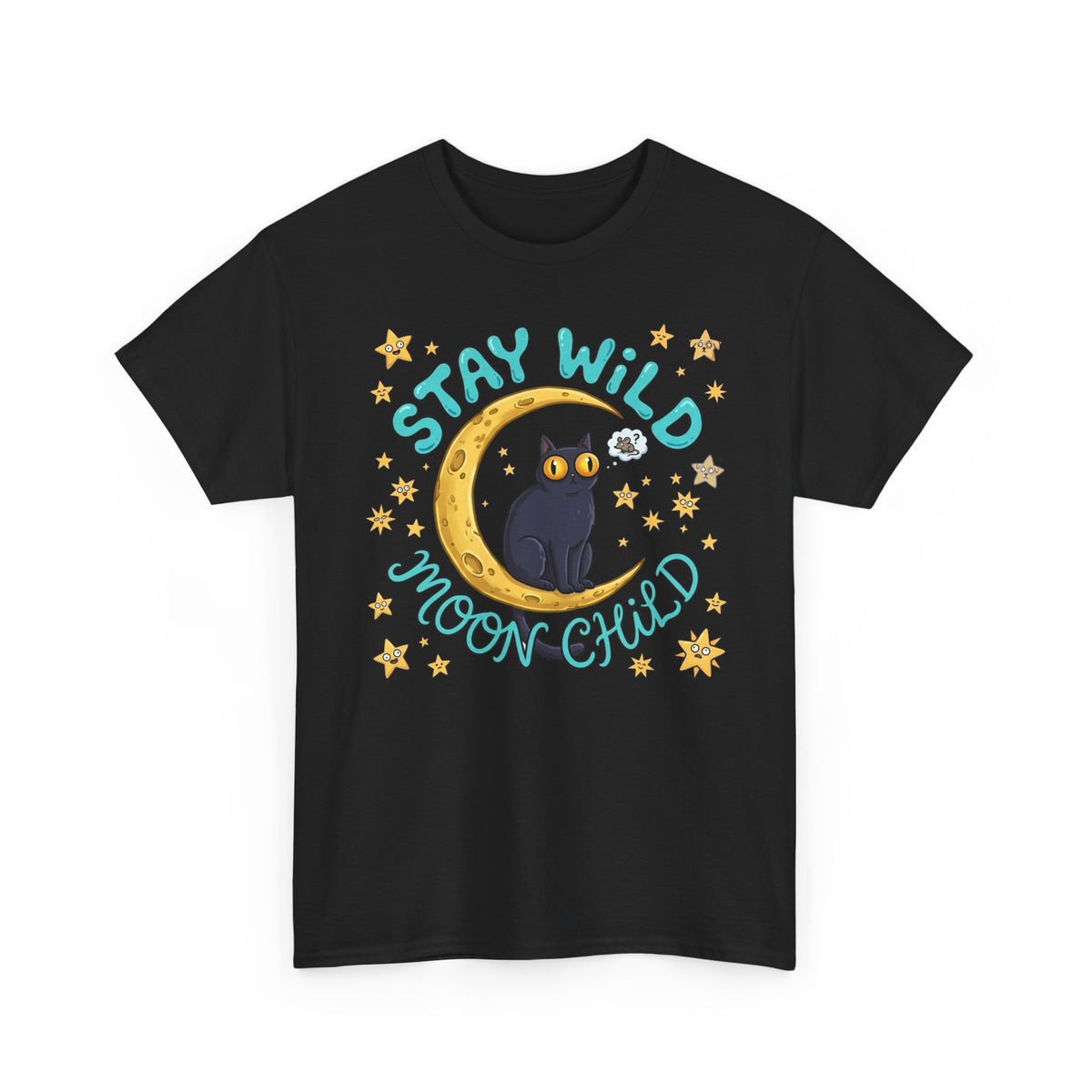 Cat 'Stay Wild Moon Child' T-Shirt