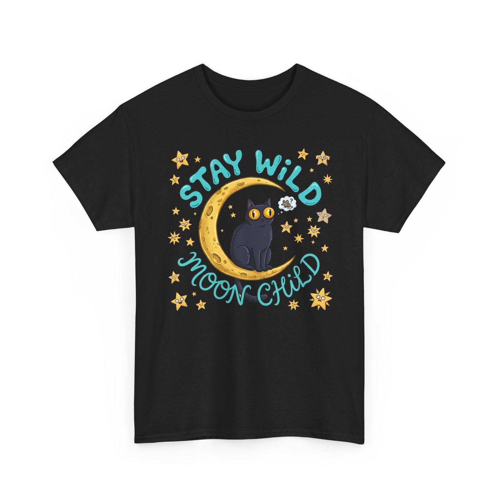 Cat 'Stay Wild Moon Child' T-Shirt