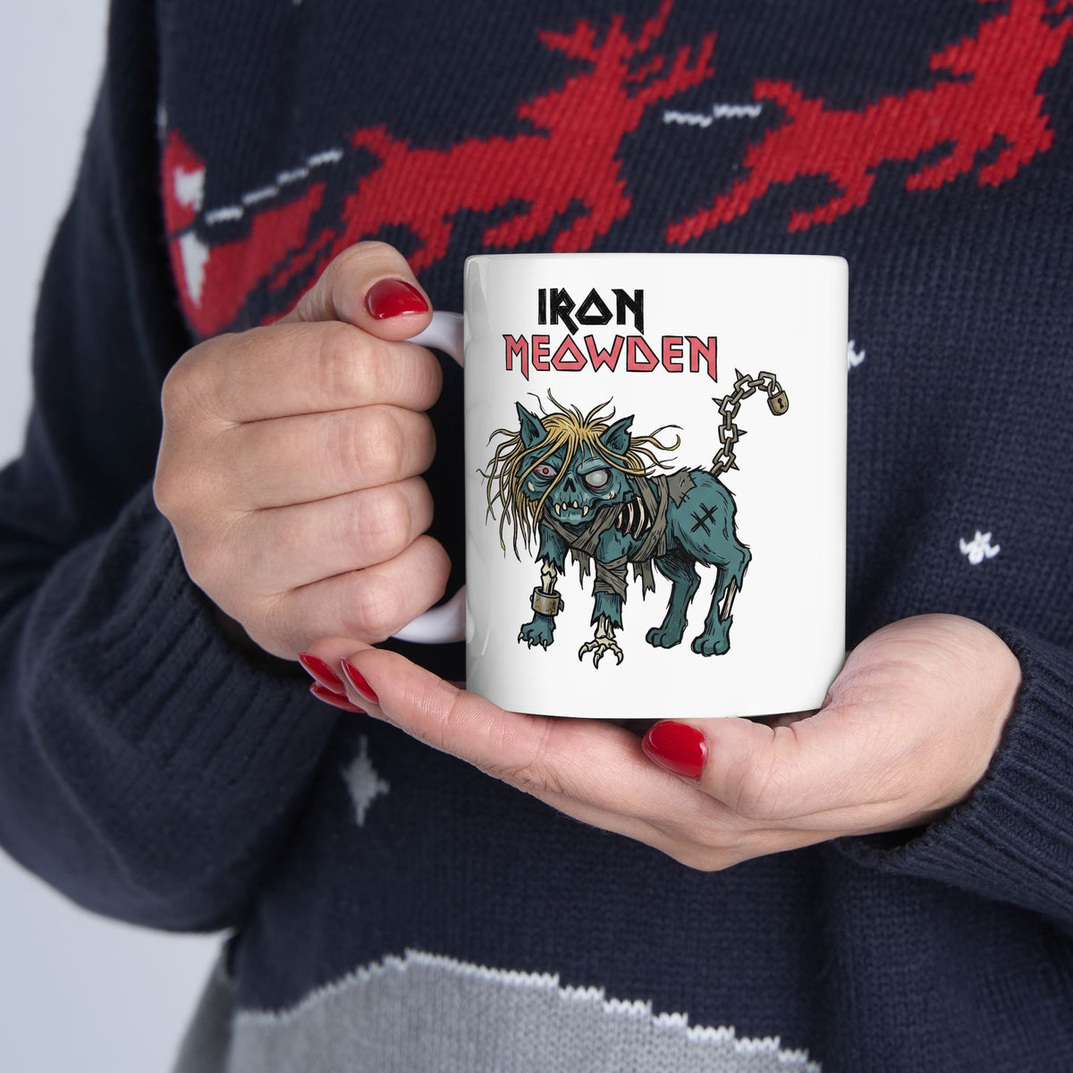 Cat Rock Hip Hop Ceramic Mug — Vintage Cat Band Graphic Mug