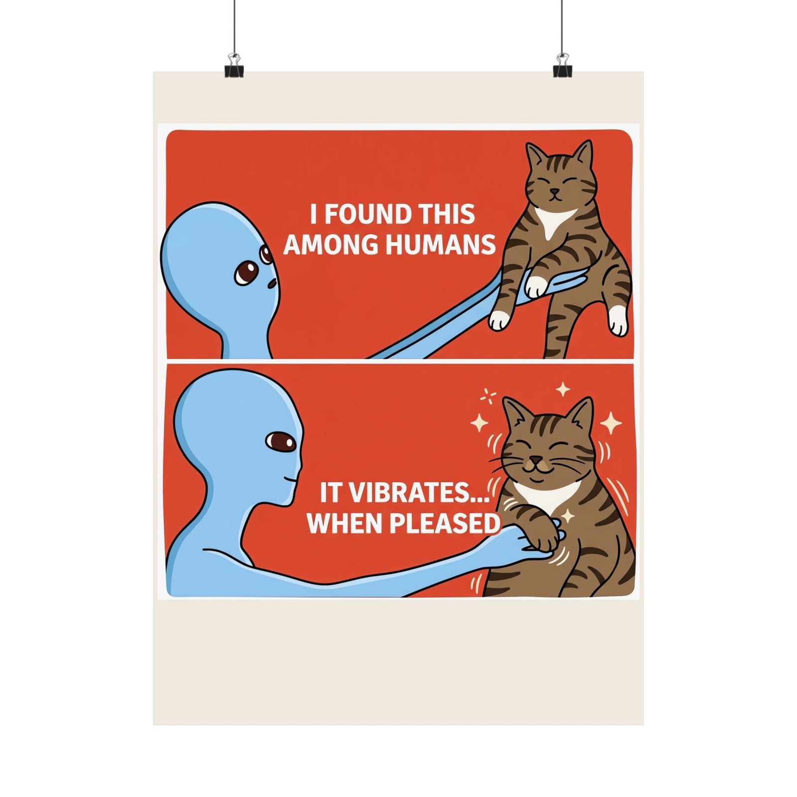 I Found a Cat Poster — Cute Cat Lover Graphic Poster