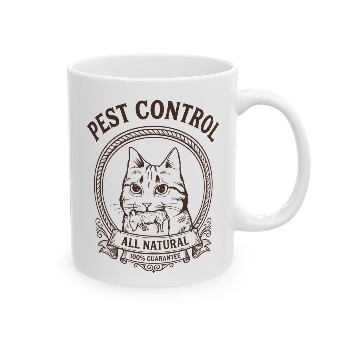 All Natural Pest Control – Funny Cat Ceramic Mug