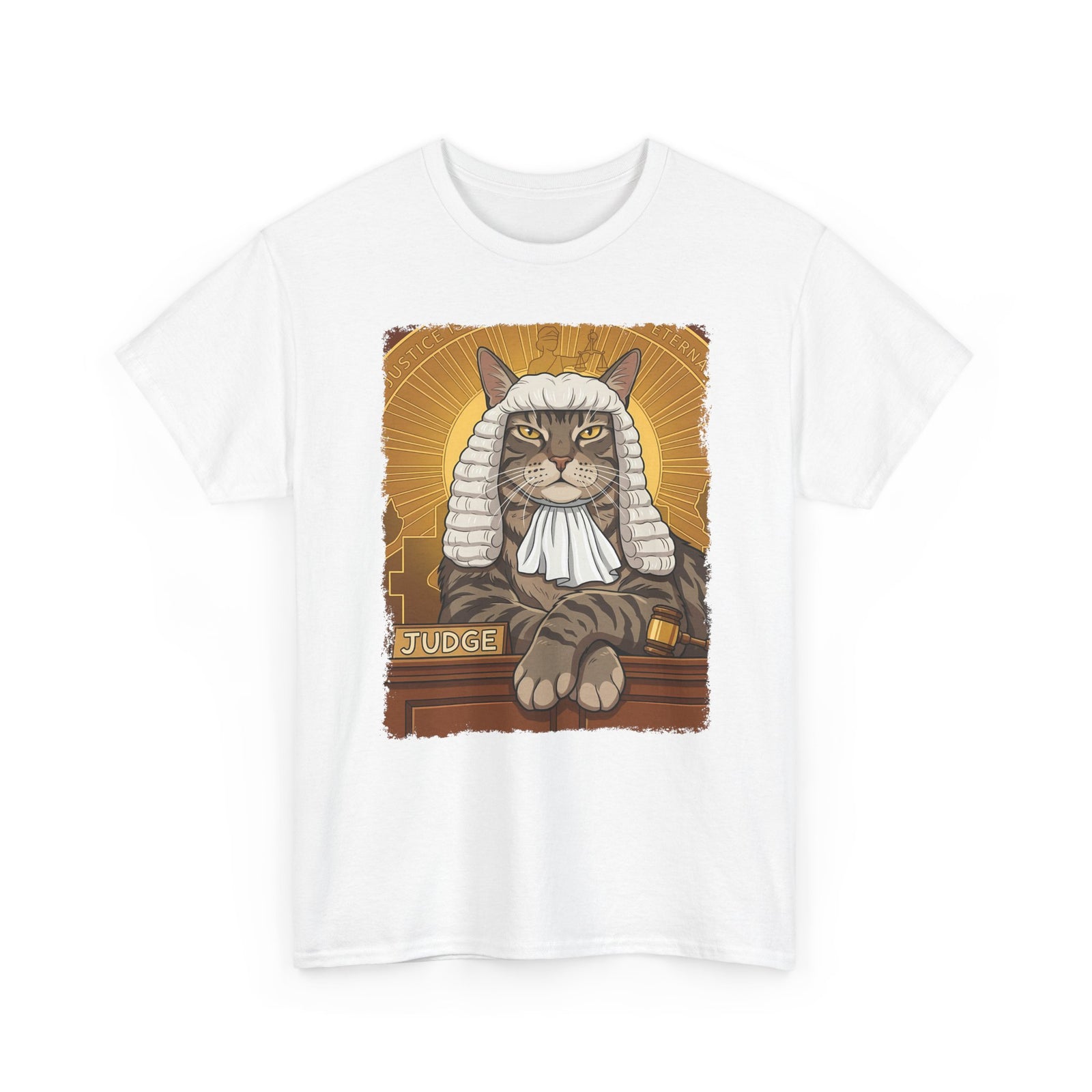 Cat Judge T-Shirt  Funny Cat Lawyer / Judge Graphic Tee