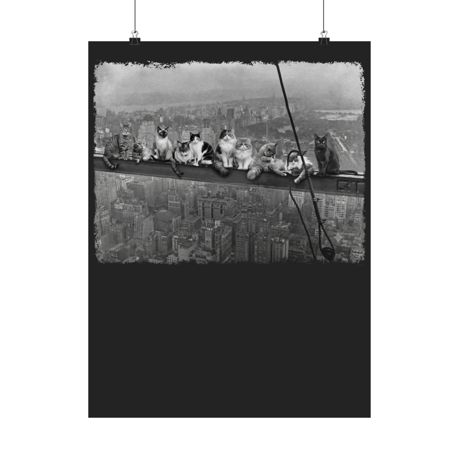 Skyscraper Cats Poster — Urban Cat Skyline Poster