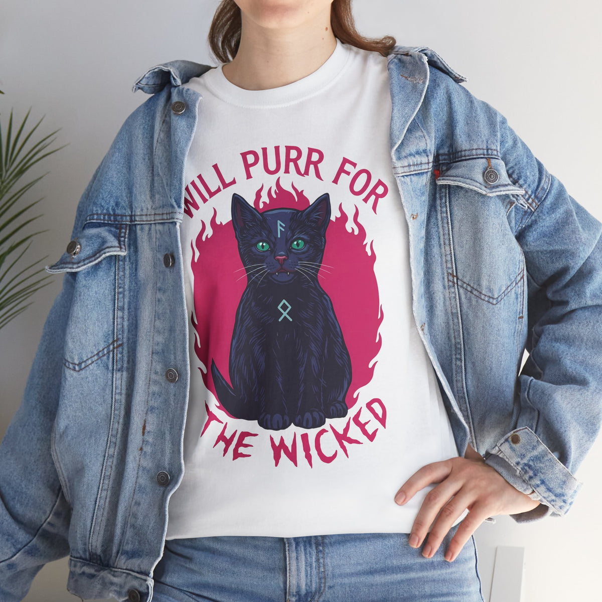 Will Purr For the Wicked Black Cat T-Shirt