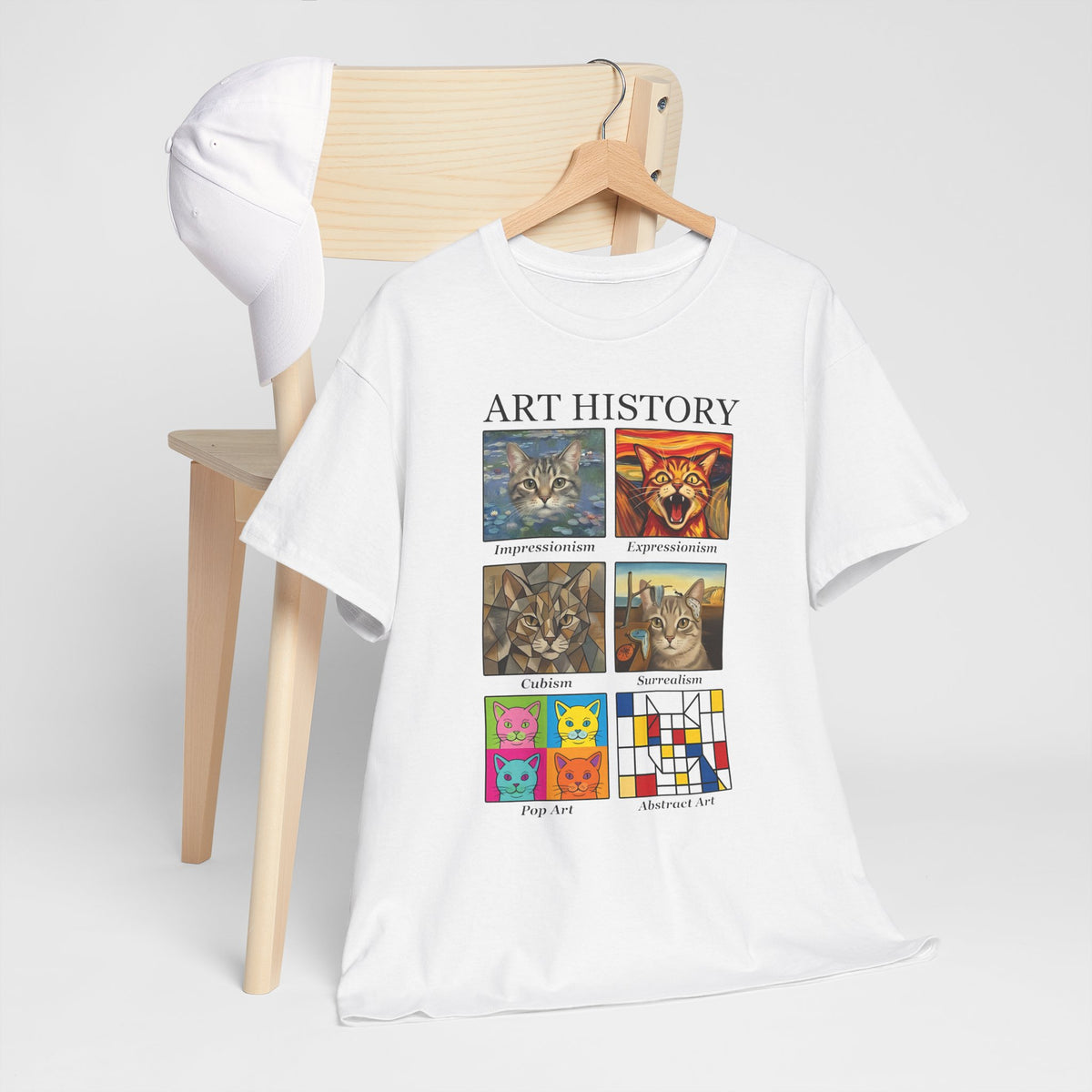 Cats in Masterpieces T-Shirt — Artistic Cat Painting Tee