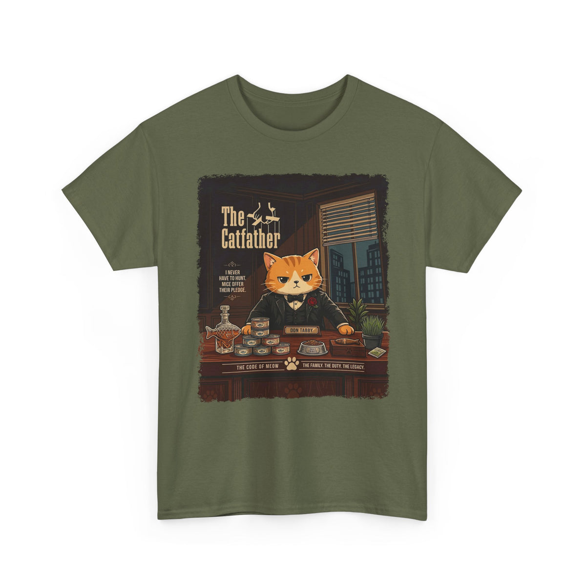 The Catfather T-Shirt — Funny Mafia Cat Tee for Cat Lovers