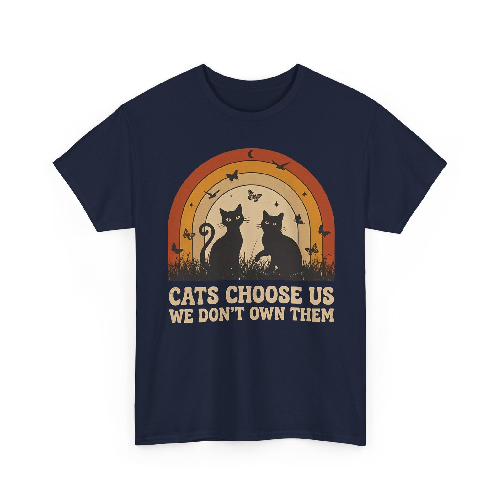 Cats Choose Us Tee — "Cats Choose Us, We Don't Own Them" Cat Lover T‑Shirt