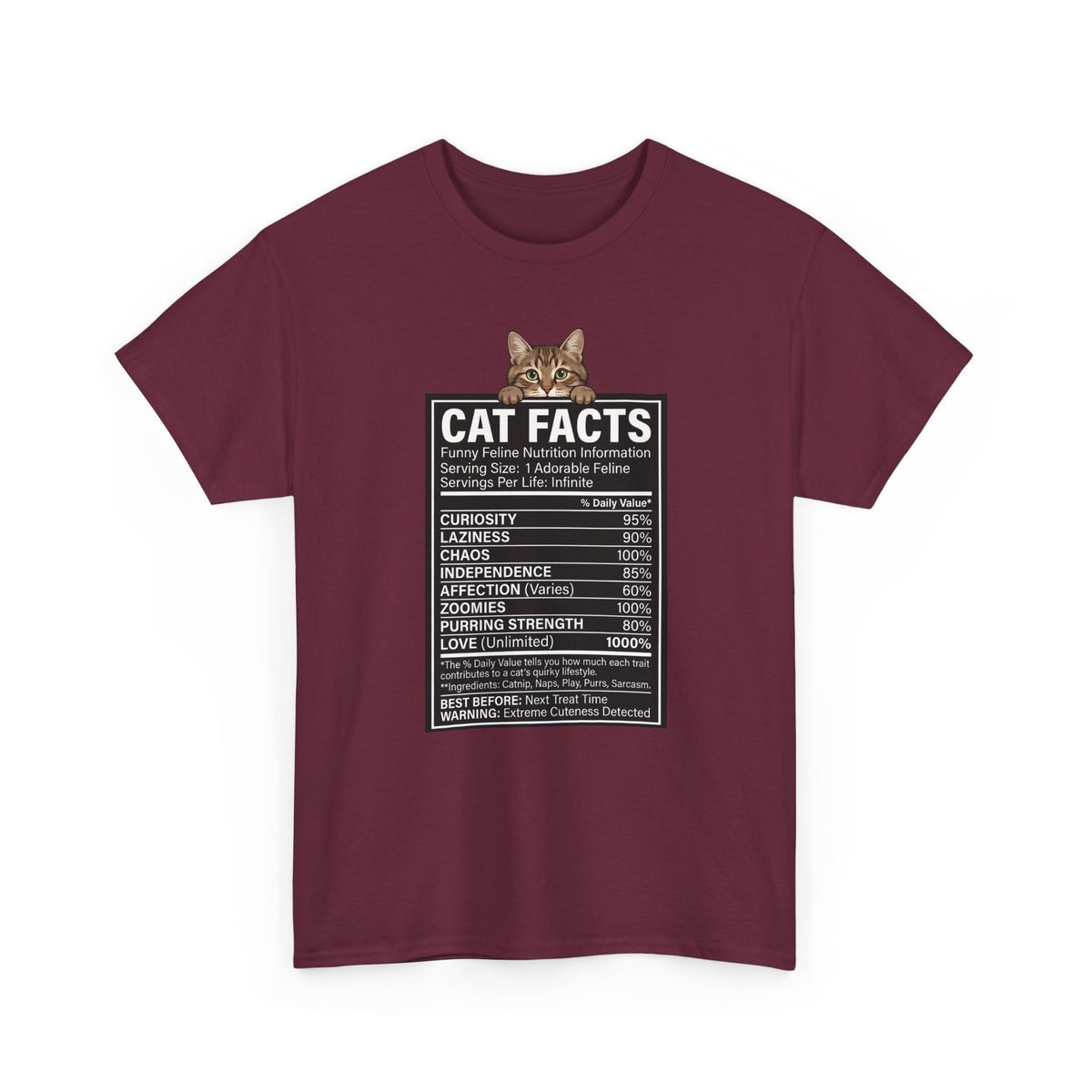 Cat Nutrition Facts T-Shirt