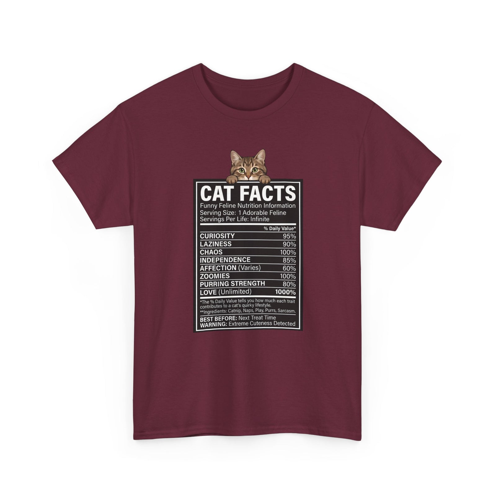 Cat Nutrition Facts T-Shirt