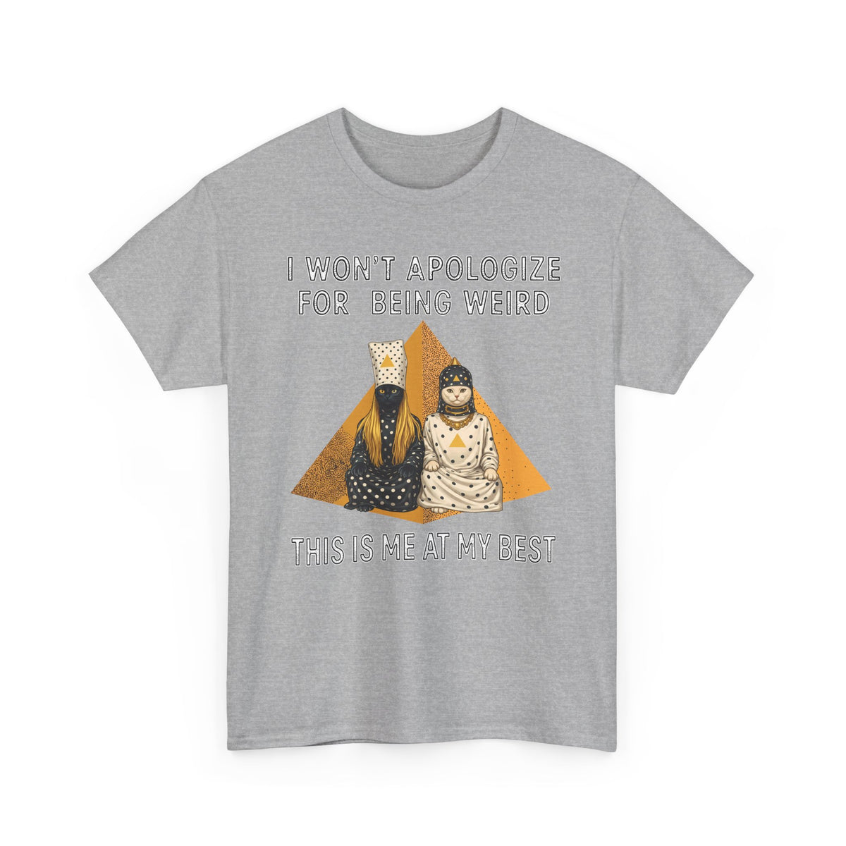 I Won't Apologize For Being Weird T-Shirt — Surreal Retro Cult Cats Graphic