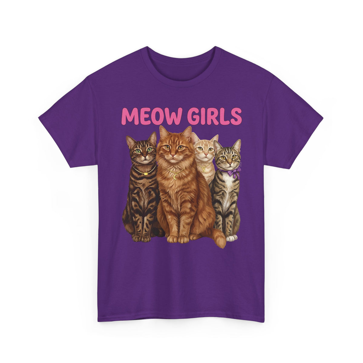Meow Girls Cat Tee — Cute Graphic Cats Shirt for Cat Lovers