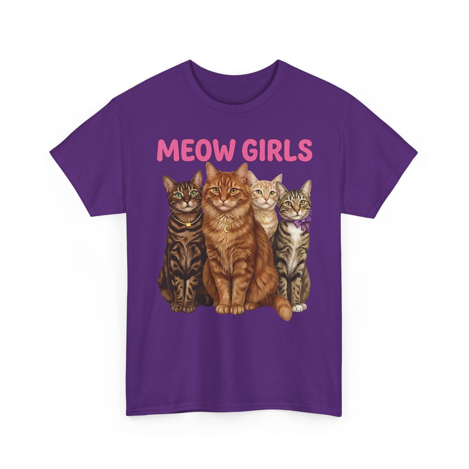 Meow Girls Cat Tee — Cute Graphic Cats Shirt for Cat Lovers