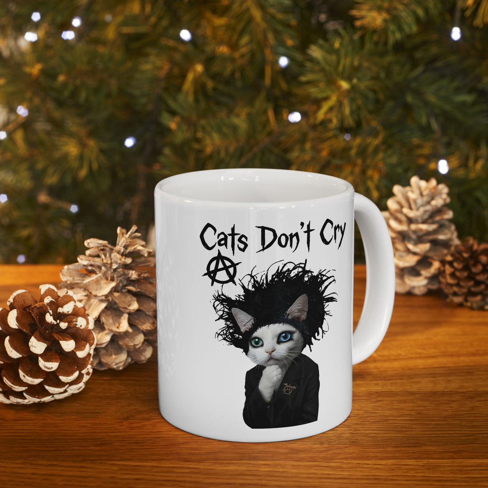 Cats Don't Cry Ceramic Mug — Funny Cat Lover Mug
