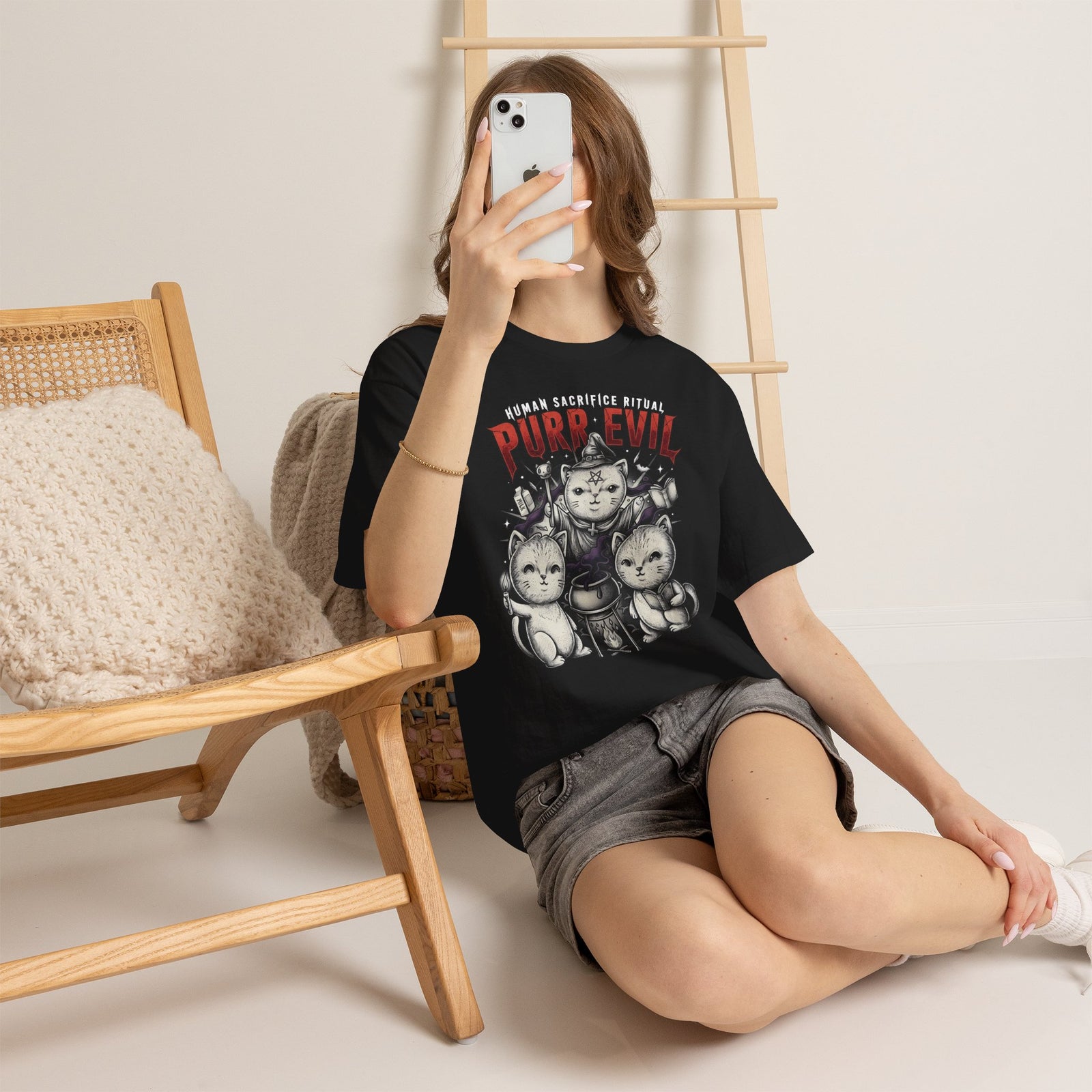 Purr Evil Witch Cats T-Shirt — Spooky Alternative Magic Apparel