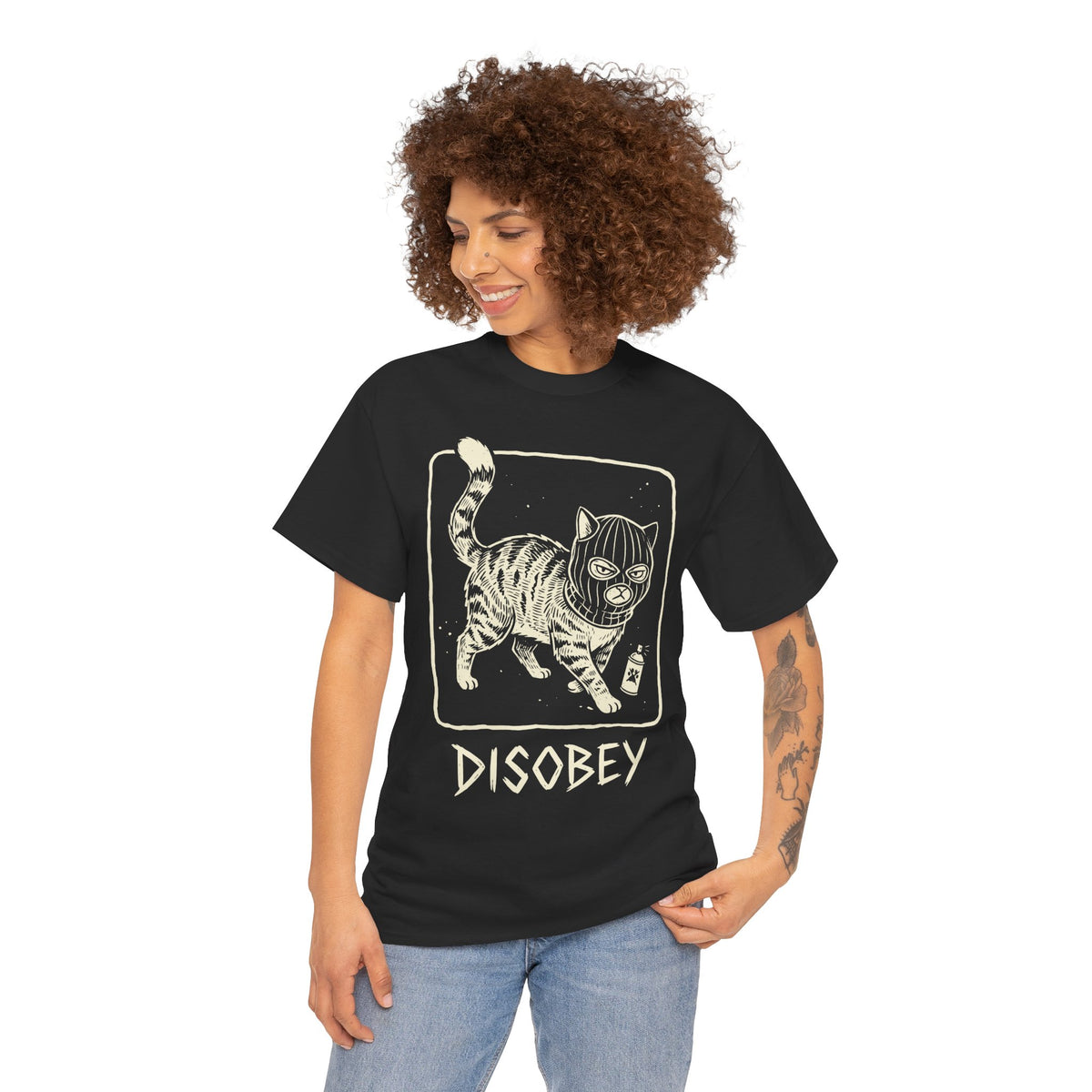 Cat Disobey T-Shirt — Funny Rebellious Cat Tee for Cat Lovers