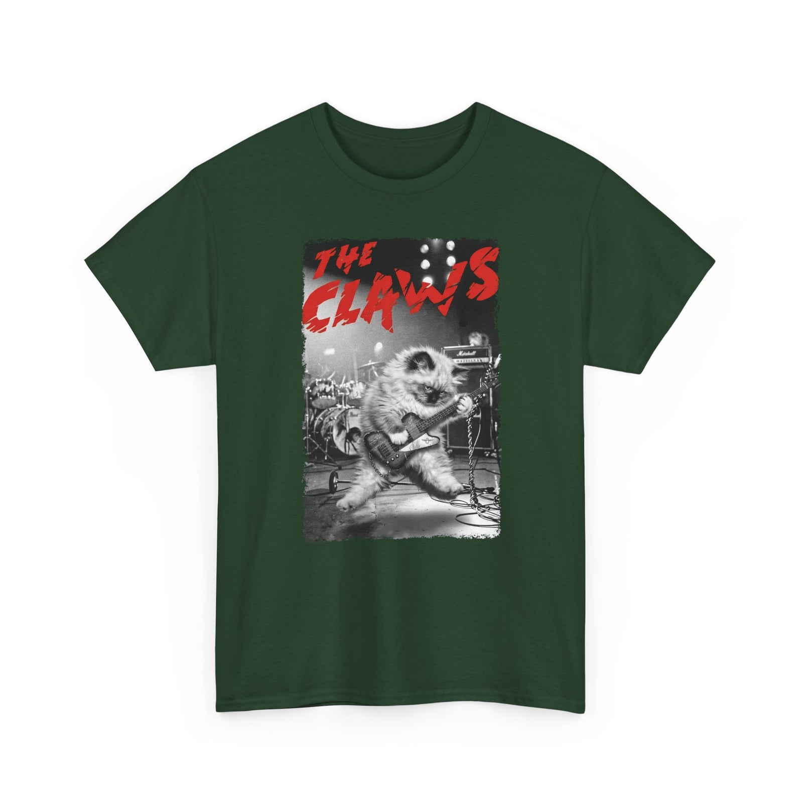 The Claws Cat Rock T-Shirt — Retro Cat Graphic Tee