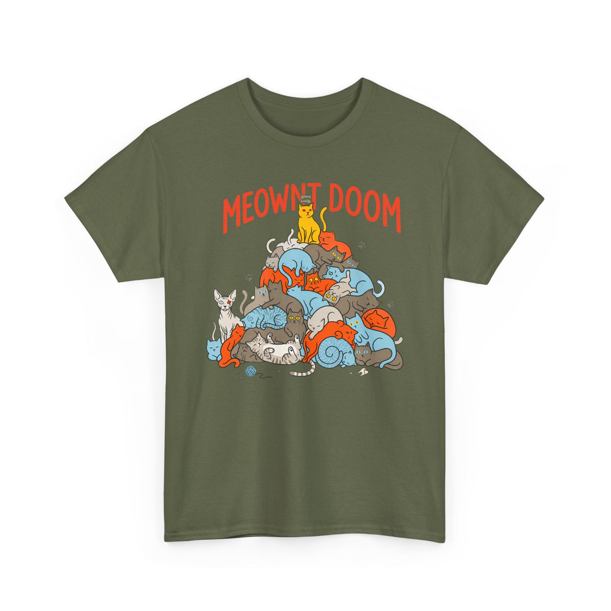 Meownt Doom T-Shirt — Funny Cat 'meownt doom' Graphic Tee