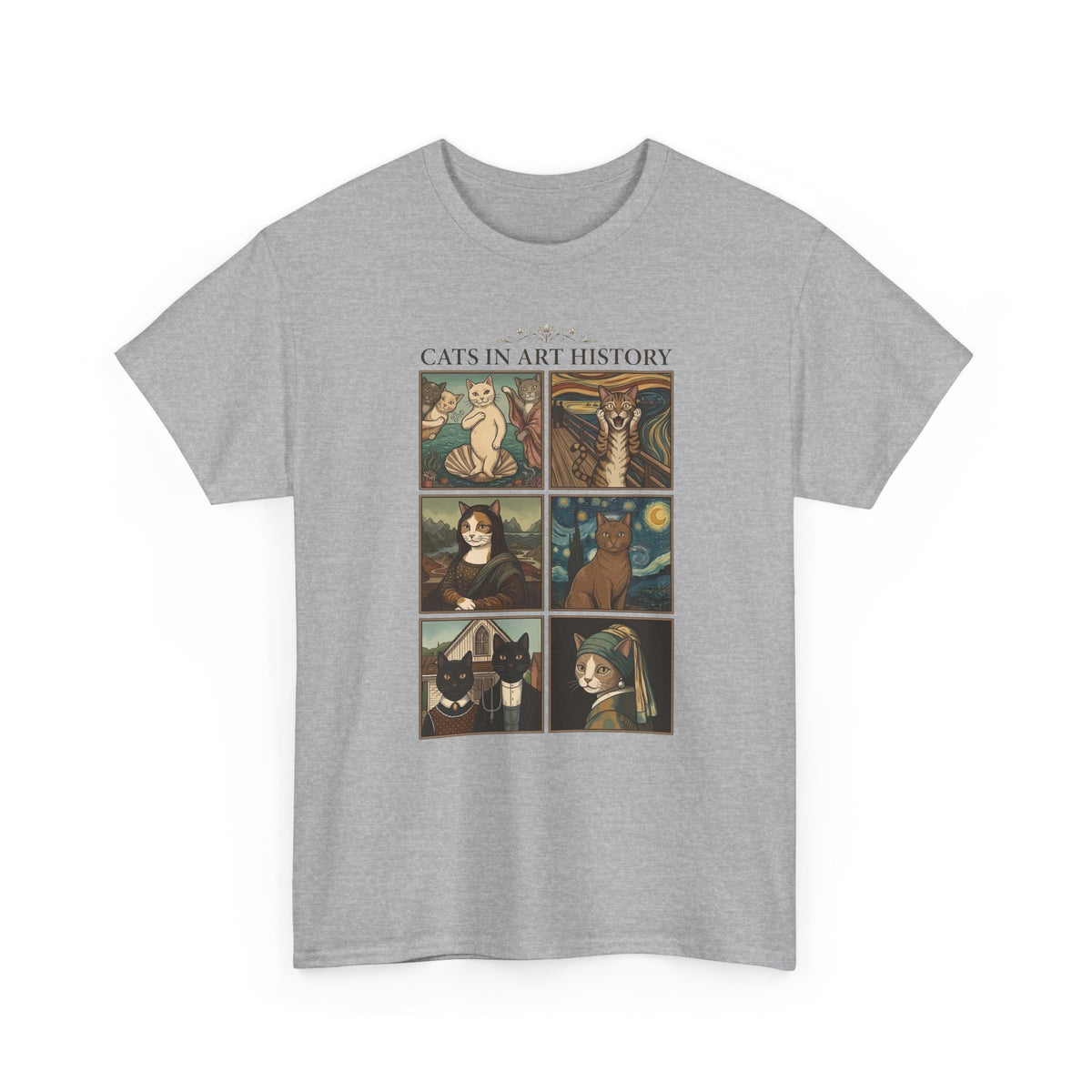 Cats in Art History T-Shirt — Vintage Art Cat Tee for Cat Lovers & Art Fans