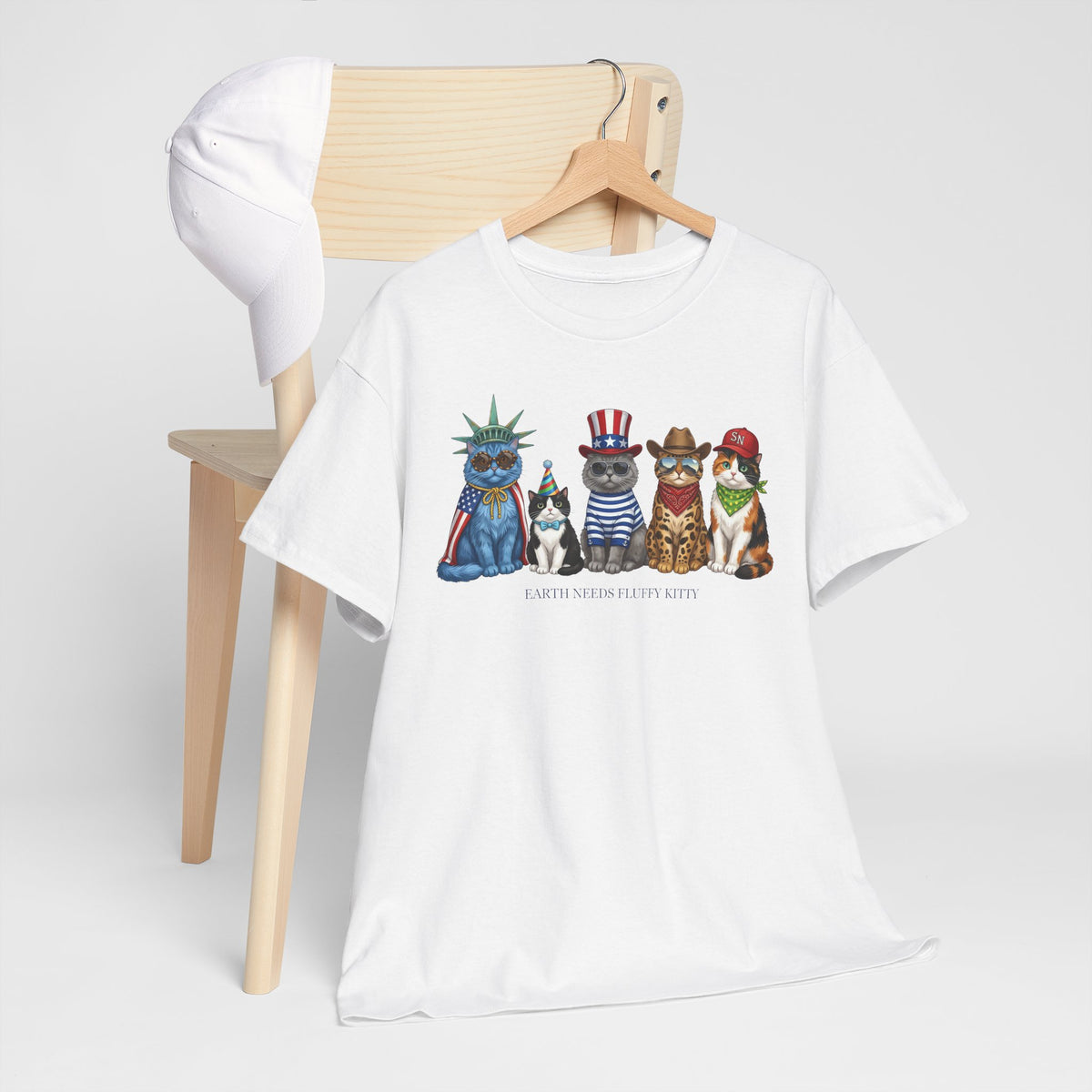 Earth Needs Fluffy Kitty T-Shirt
