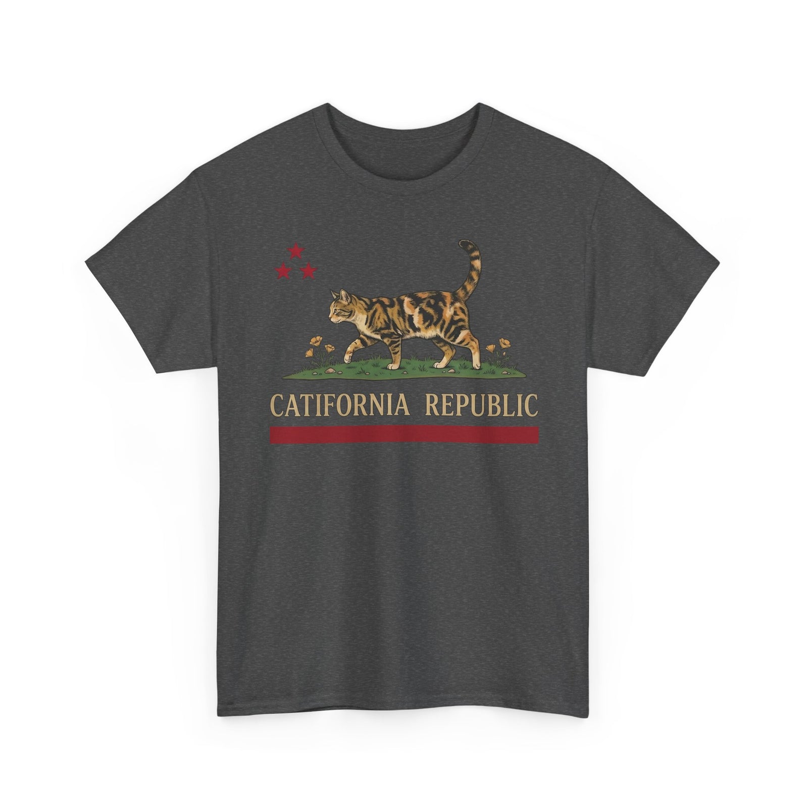 Catifornia Republic Funny Cat T-Shirt — Vintage Cali Cat Graphic Tee