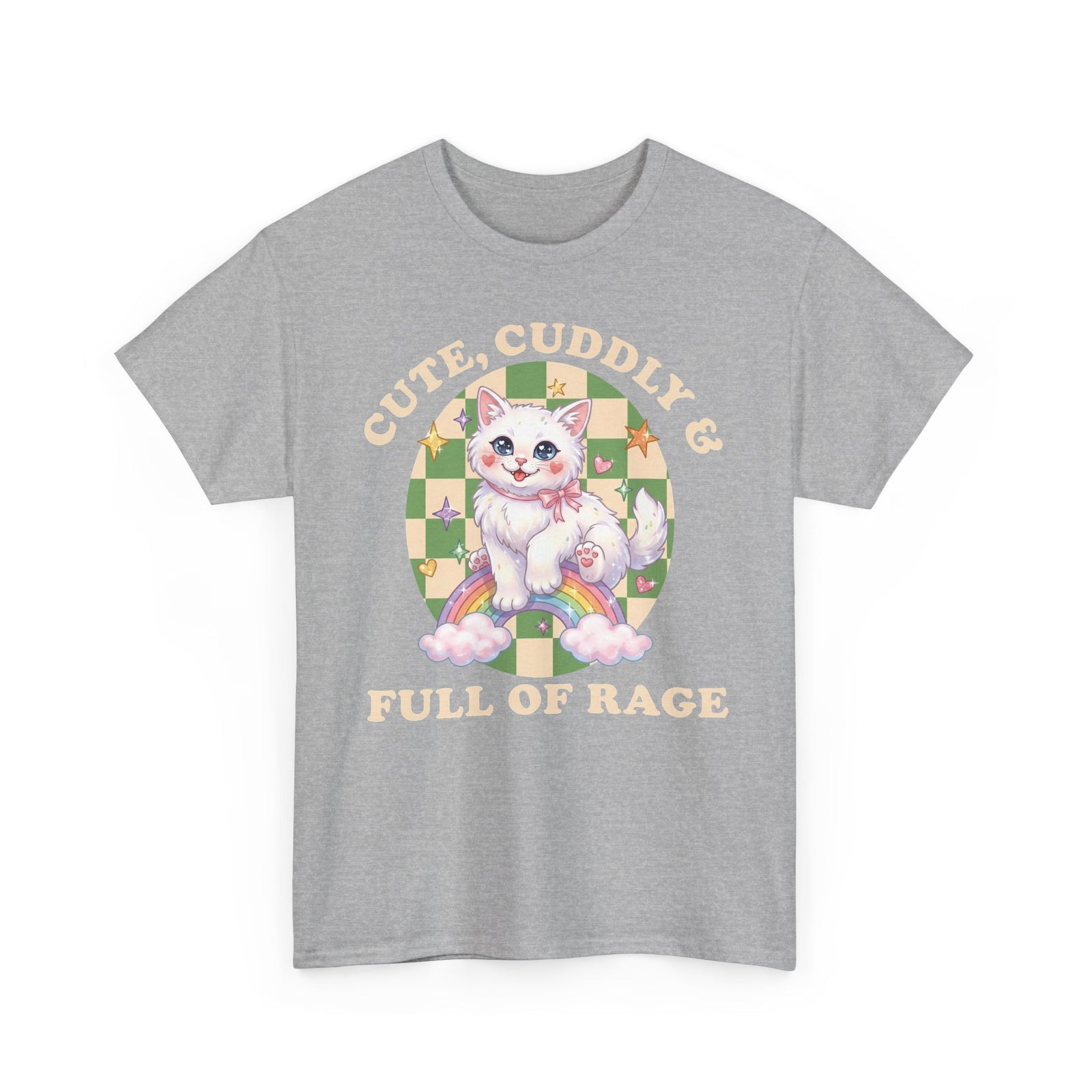 Cute Cuddly & Full of Rage T-Shirt — Funny Kawaii Kitten Graphic Tee