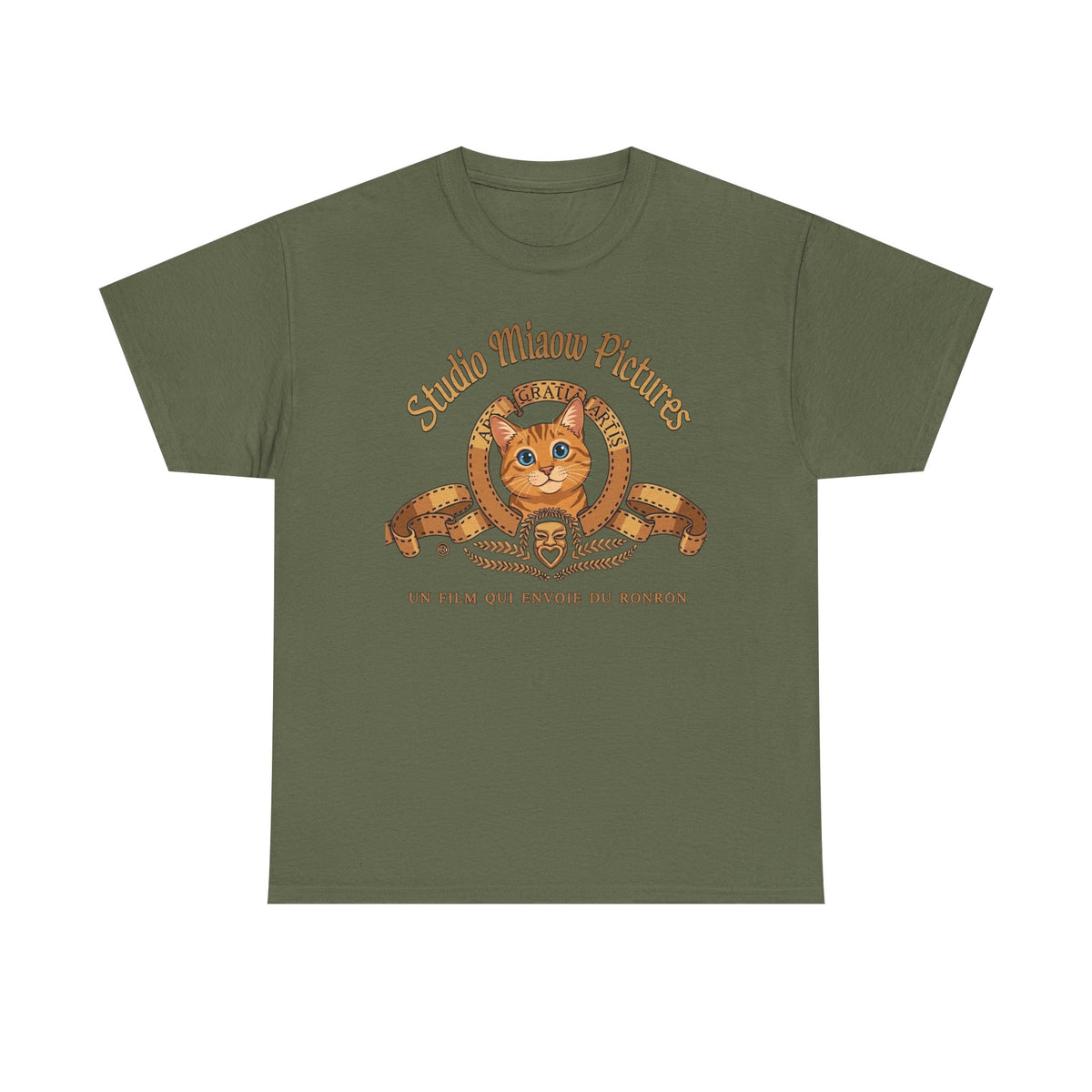 Retro Movie Lion Parody Cat T-Shirt — Studio Miaow Pictures