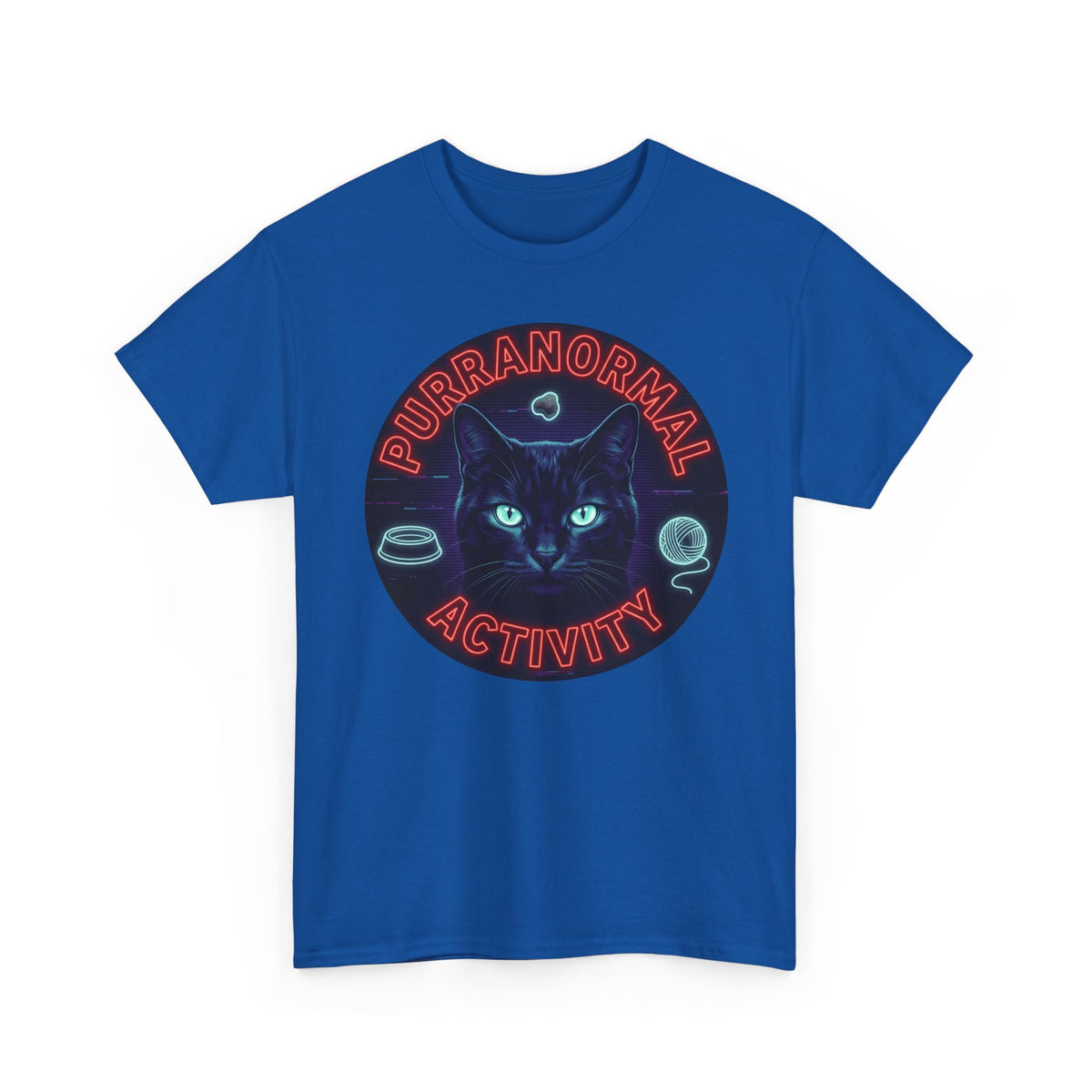 Purranormal Activity Cat T-Shirt — Neon Psychic Cat Tee
