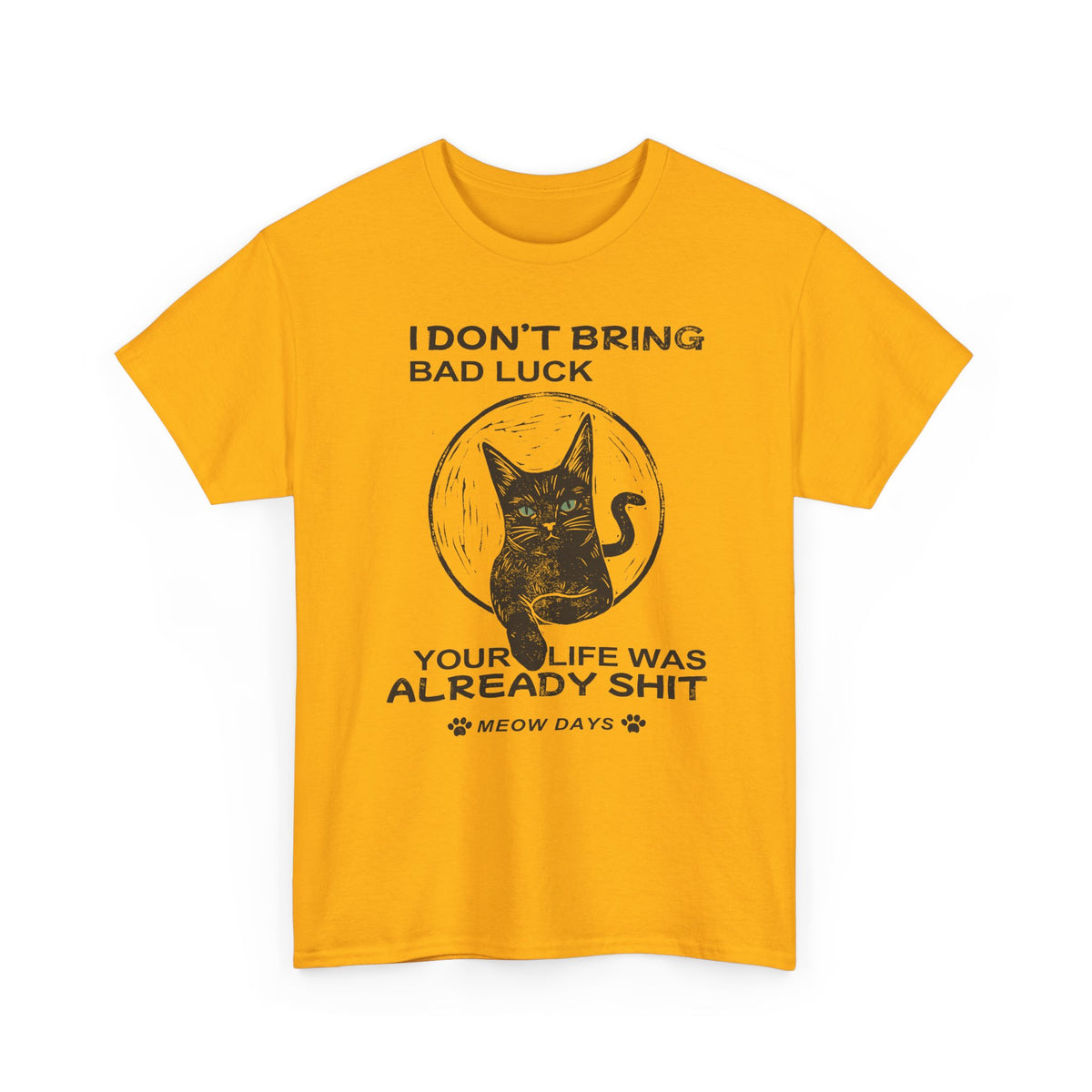 Black Cats Don't Bring Bad Luck T-Shirt — Cute Witchy Cat Tee for Cat Lovers